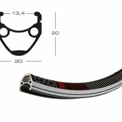 Felge Exal XR 1 28sw 622-13 VL 6,5 Mm 32 Loch,ohne