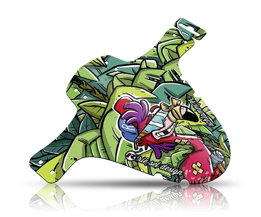 Rie:sel Design Mudguard SchlammPE 26-29 Flowmingo, Front 3 Rie:sel Design Mudguard SchlammPE 26-29 Flowmingo, Front