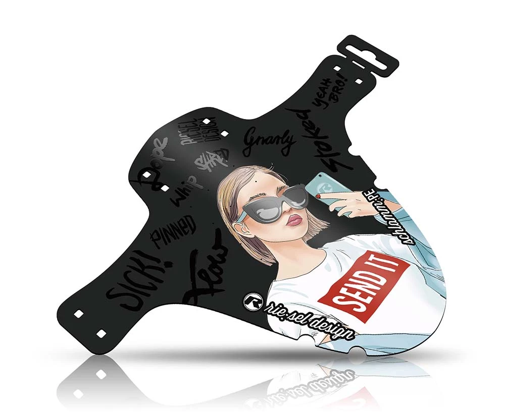 Rie:sel Design Mudguard SchlammPE 26-29 Girl Send It, Front 3 Rie:sel Design Mudguard SchlammPE 26-29 Girl Send It, Front