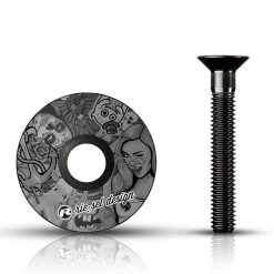 Rie:sel Design Stem:cap Headset Stem Cap Stickerbomb Ultra Black