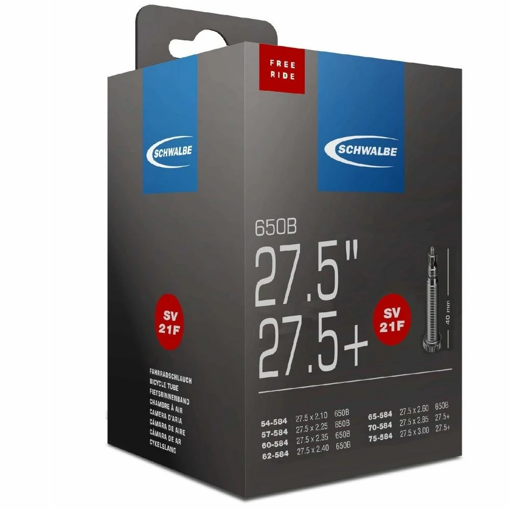 Schlauch Schwalbe SV21F Freeride 27.5x1.75-3.00" 54/75-584 SV40mm 3 Schlauch Schwalbe SV21F Freeride 27.5x1.75-3.00" 54/75-584 SV40mm