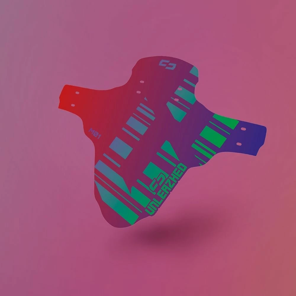 UNLEAZHED Mudguard M01 Flipflop Red-blue/violett-green Gr.S 3 UNLEAZHED Mudguard M01 Flipflop Red-blue/violett-green Gr.S