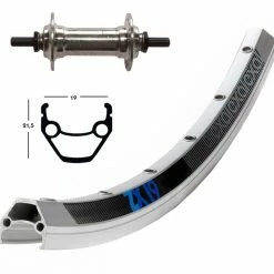 Wiener Bike Parts V-Rad 28x1.75Alunabe Silber St Exal ZX 19 Silber Niro-Speiche