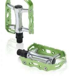 XLC MTB / ATB PEDAL ULTRALIGHT COLOUR EDITION PD-M15 Alu, Silber/limegreen
